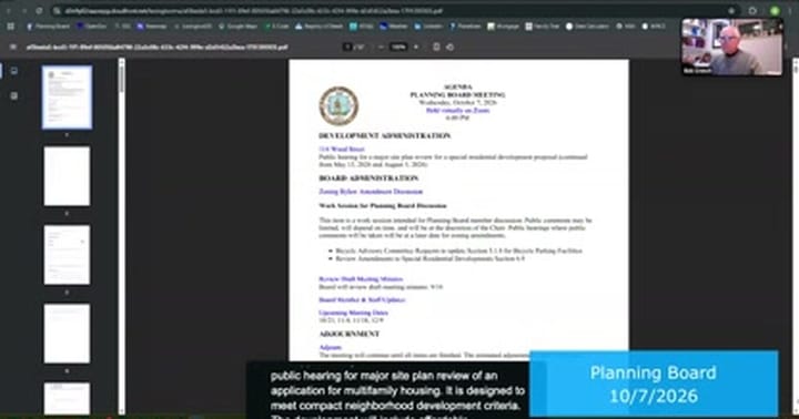 From the Planning Board